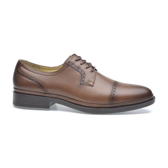 NEW PAZSTOR men's leather oxfords classic in bison brown - Picture 2 of 6